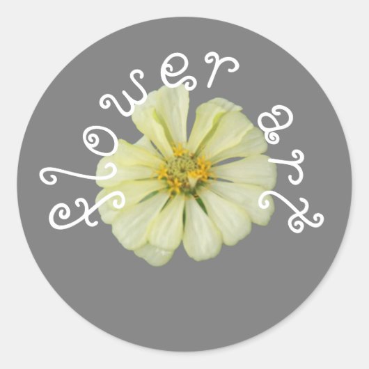 Autocollant Art Fleur Blanche (Devant)
