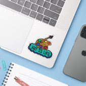 Autocollant Art is Life (Ordinateur portable avec iPhone)