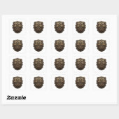 Autocollant Art MAMAN CHIEN Or Clair (Feuille)