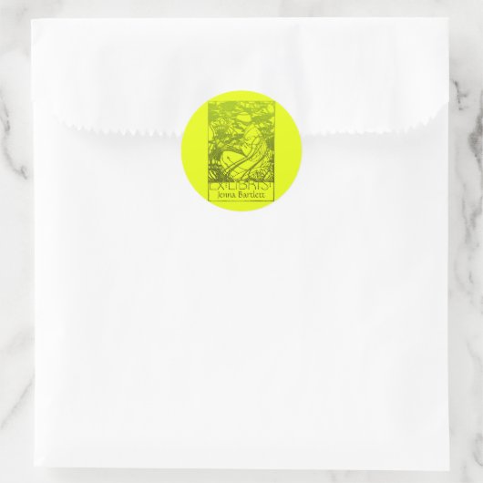 Autocollant Art Nouveau Ex Libris (Sac)