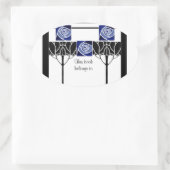 Autocollant Art Nouveau rose Bleu (Sac)