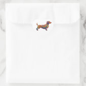 Autocollant art numérique Dachshund (Sac)