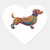 Autocollant art numérique Dachshund (Devant)