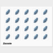 Autocollant artisanat feuilles bleues gris dynamiq (Feuille)
