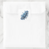 Autocollant artisanat feuilles bleues gris dynamiq (Sac)