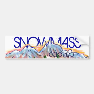 Autocollant artistique de montagne de Snowmass le