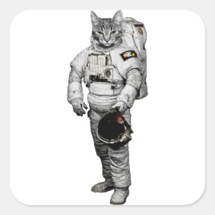 Autocollant Astronaute Chat
