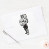 Autocollant Astronaute Chat (Enveloppe)