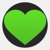 autocollant au coeur vert (Devant)