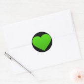 autocollant au coeur vert (Enveloppe)