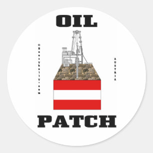 Autocollant autrichien de gisements de pétrole,