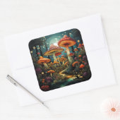 Autocollant aux champignons mignons (Enveloppe)