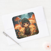 Autocollant aux champignons mignons (Enveloppe)