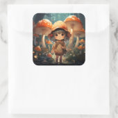 Autocollant aux champignons mignons (Sac)