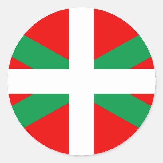 Autocollant avec Drapeau Basque "Ikkurina" (Devant)