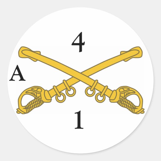 Autocollant avec insigne 4cv, 4, 1, A (Devant)