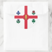 Autocollant avec le drapeau de Montréal, Canada (Sac)