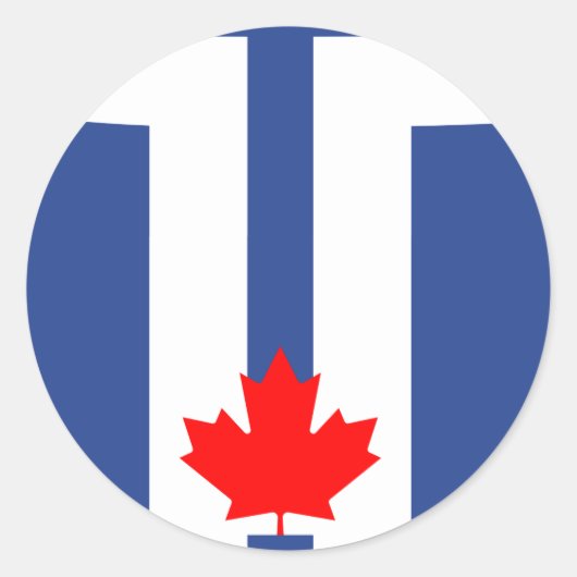 Autocollant avec le drapeau de Toronto, Canada (Devant)