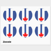 Autocollant avec le drapeau de Toronto, Canada (Feuille)