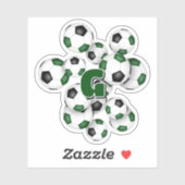 autocollant avec monogramme de ballons de soccer n (Feuille)