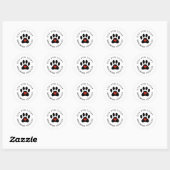 Autocollant avec patte noire (Feuille)