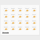 Autocollant avec petite rose jaune (Feuille)