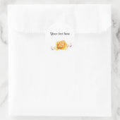Autocollant avec petite rose jaune (Sac)