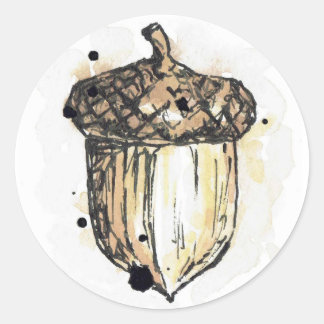 Autocollant avec un gland