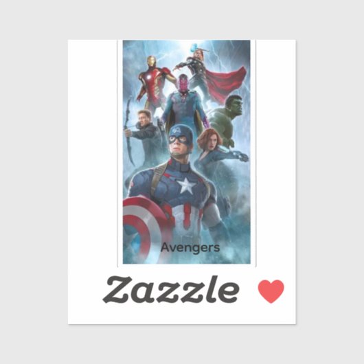 Autocollant Avengers (Feuille)