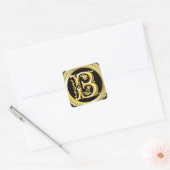 Autocollant B initial en or (Enveloppe)