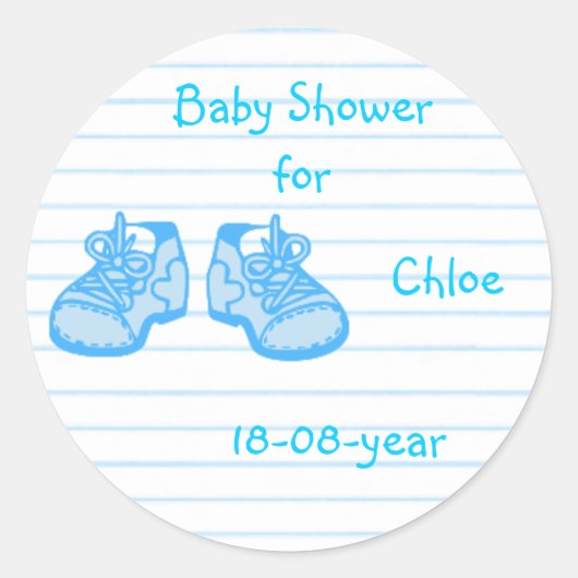 autocollant baby shower (Devant)