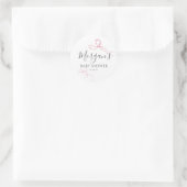 Autocollant baby shower arc rose (Sac)