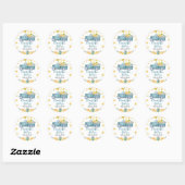 Autocollant Baby shower de camion Citrouille Blue  (Feuille)