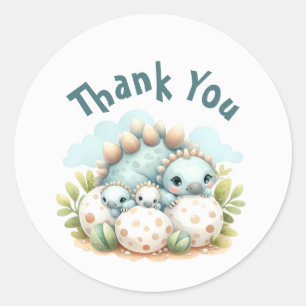 Autocollant Baby Shower Dinosaure Dino Mite Fête