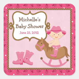 Autocollant Baby shower fille