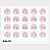 Autocollant Baby Shower Fille pois (Feuille)