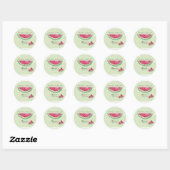 Autocollant Baby Shower Melon d'Été (Feuille)