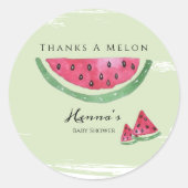 Autocollant Baby Shower Melon d'Été (Devant)