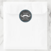 Autocollant Baby shower Moustache Favoriser (Sac)