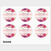 Autocollant Baby shower Rose aquarelle (Feuille)