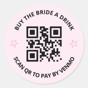 Autocollant Bachelorette Cowgirl QR/Venmo