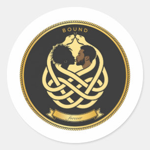 Autocollant Badge Liés Pour Toujours