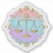 Autocollant Balance Zodiaque Céleste Astrologie (Devant)