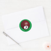 Autocollant Balle de Billard Numéro 7 (Enveloppe)