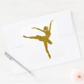 Autocollant Ballerine Dorée (Enveloppe)