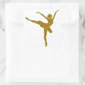 Autocollant Ballerine Dorée (Sac)