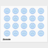 Autocollant baptême croix bleue (Feuille)