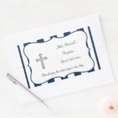 Autocollant Baptême Marine et Blanc (Enveloppe)