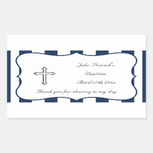 Autocollant Baptême Marine et Blanc