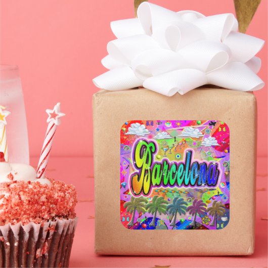 Autocollant Barcelona Vista Express (Fête)